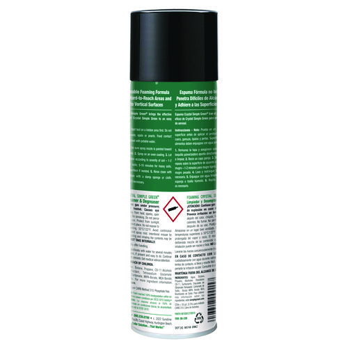 Foaming Crystal Industrial Cleaner and Degreaser, 20 oz Aerosol Can, 12/Carton