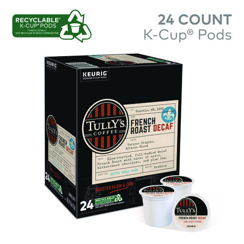 French Roast Decaf Coffee K-Cups, 24/Box