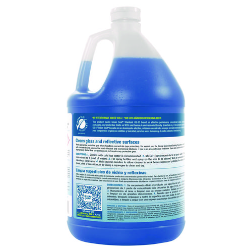 Clean Building Glass Cleaner Concentrate, Unscented, 1gal Bottle