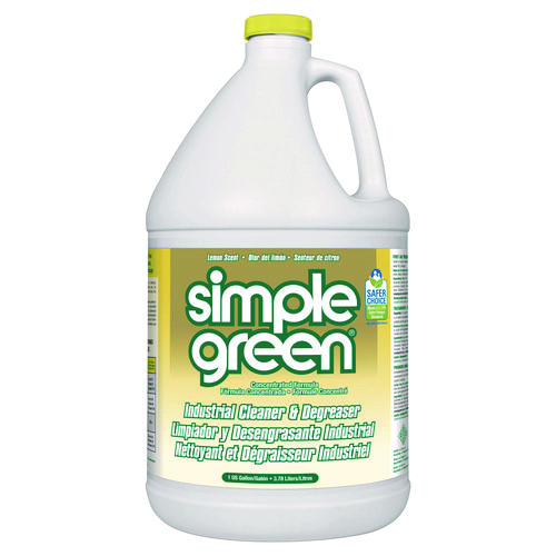 Industrial Cleaner and Degreaser, Concentrated, Lemon, 1 gal Bottle, 6/Carton