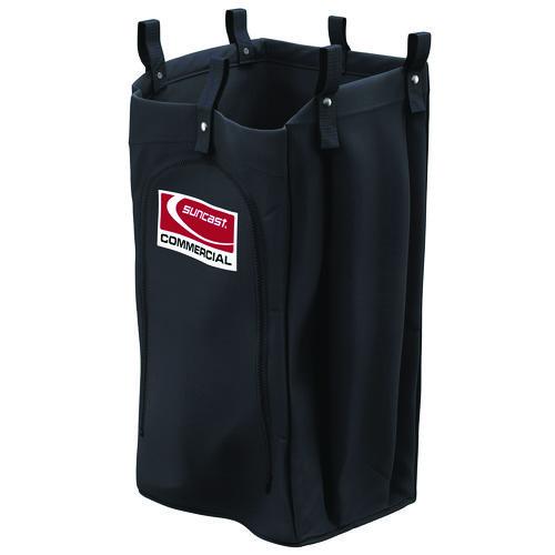 Housekeeping Cart Standard Bag, 23 Gal, 15.6" x 12.37" x 30", Black