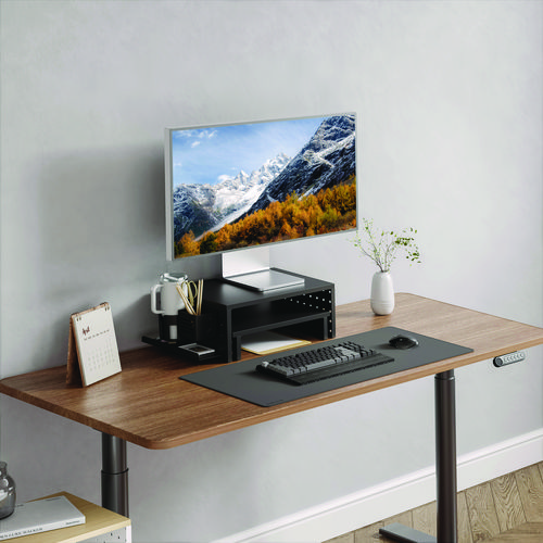 Pegboard Riser, For 32" Monitors, 15.9 x 11.8 x 7.3, Black, Supports 20 lbs