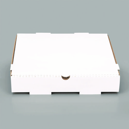 Corrugated Paper Boxes, 12 x 12 x 1.97, White/Brown, 50/Carton