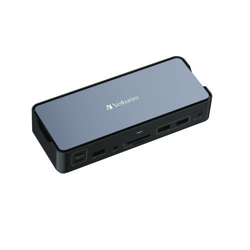 USB-C Pro Docking Station 15-in-1, Audio/DisplayPort/HDMI/Micro SD/RJ45/SD/USB-A/USB-C, Gray