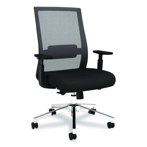 Ashdale Ergonomic Fabric Swivel Task Chair, Supports Up to 275 lb, 18.15 to 21.89 Seat Height, Black Seat/Back, Black Base