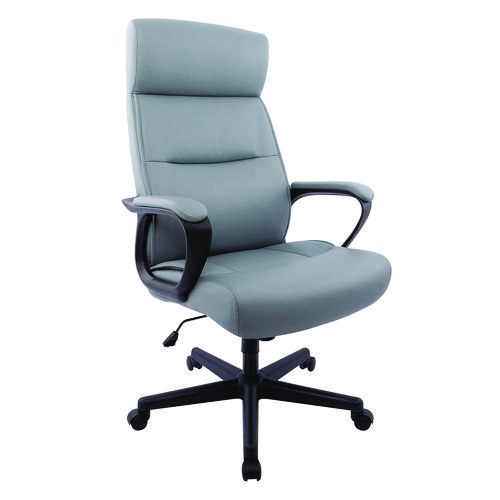 Alera Oxnam Series High-Back Task Chair, Supports Up to 275 lb, 17.56 to 21.38 Seat Height, Gray Seat, Gray Back, Black Base