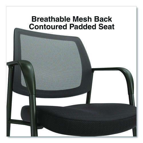 Wessex Mesh Fabric Guest Chair, 24.41 x 23.62 x 35.04, Black Seat, Black Back, Black Base