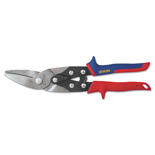 Straight-Cut Compound-Action Utility Snips, 10" Tool Length, 1 5/16" Jaw Length
