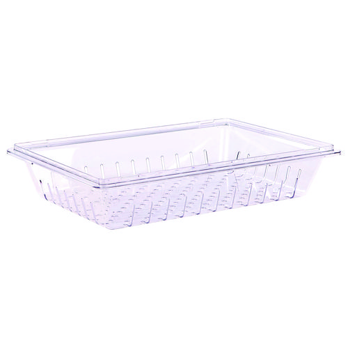 StorPlus Polycarbonate Food Storage Container Colander, 18 x 26, Clear, Plastic