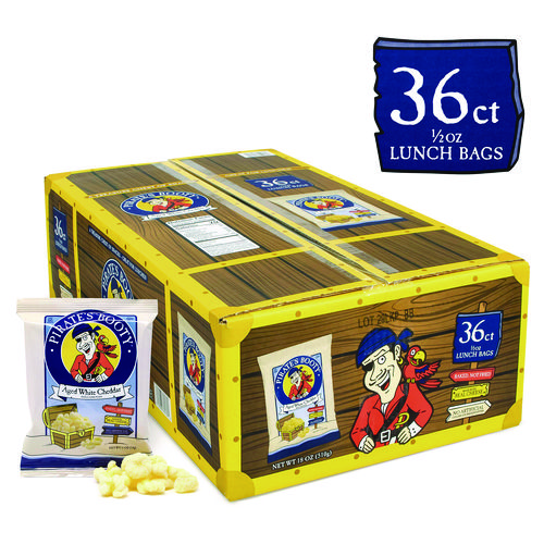 Puffs, Aged White Cheddar, 0.5 oz Bag, 36/Box