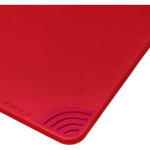 Saf-T-Grip Cutting Board, Plastic, 24 x 18, x 0.5, Red