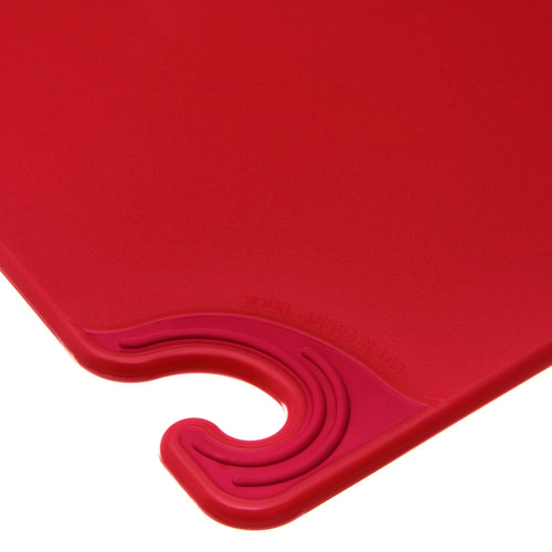 Saf-T-Grip Cutting Board, Plastic, 24 x 18, x 0.5, Red