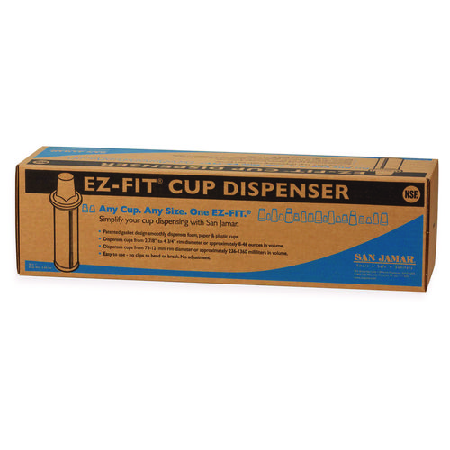 EZ-Fit One-Size-Fits-All Cup Dispenser, For 8 oz to 46 oz Cups, Black