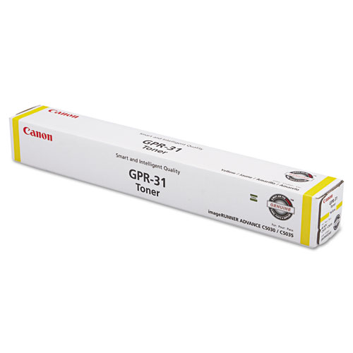Canon® 2802B003Aa (Gpr-31) Toner, 27,000 Page-Yield, Yellow