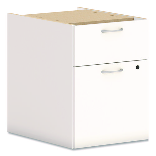 Mod Hanging Pedestal, Left or Right, 2-Drawers: Box/File, Legal/Letter, Simply White, 15" x 20" x 20"