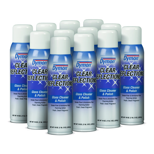 Clear Reflections Mirror and Glass Cleaner, 20 oz Aerosol Spray, 12/Carton