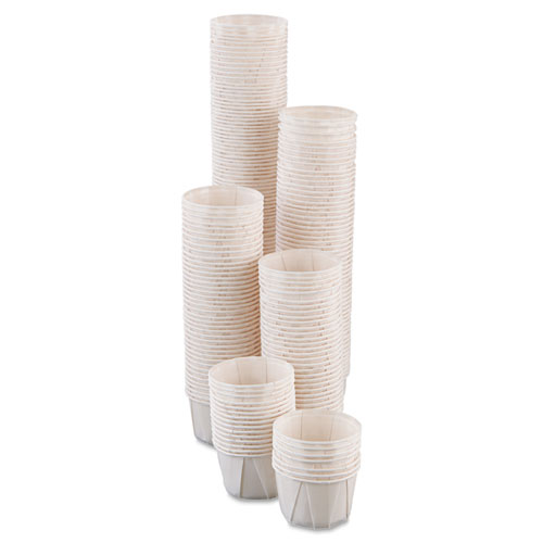 Image of Solo® Paper Portion Cups, 2 Oz, White, 250/Bag, 20 Bags/Carton