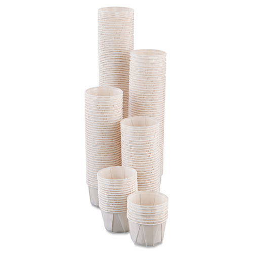 Paper Portion Cups, 1oz, White - 250/Bag, 20 Bags/Carton