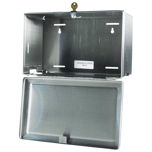 Surface-Mounted Paper Towel Dispenser, 12.13 x 6.13 x 7.25, Satin Finish Stainless Steel