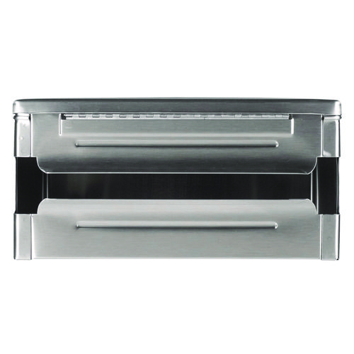 Surface-Mounted Paper Towel Dispenser, 12.13 x 6.13 x 7.25, Satin Finish Stainless Steel