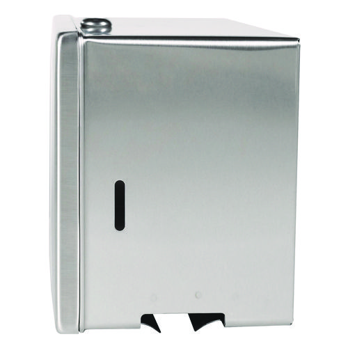 Surface-Mounted Paper Towel Dispenser, 12.13 x 6.13 x 7.25, Satin Finish Stainless Steel