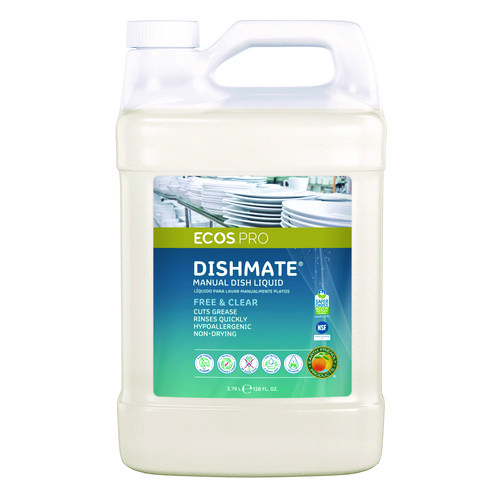 Dishmate Manual Dish Liquid, 128 oz Bottle