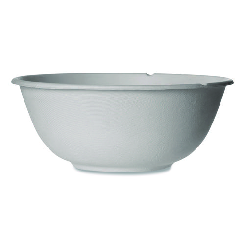 Vanguard Renewable and Compostable Sugarcane Bowls, 46 oz, White, 400/Carton