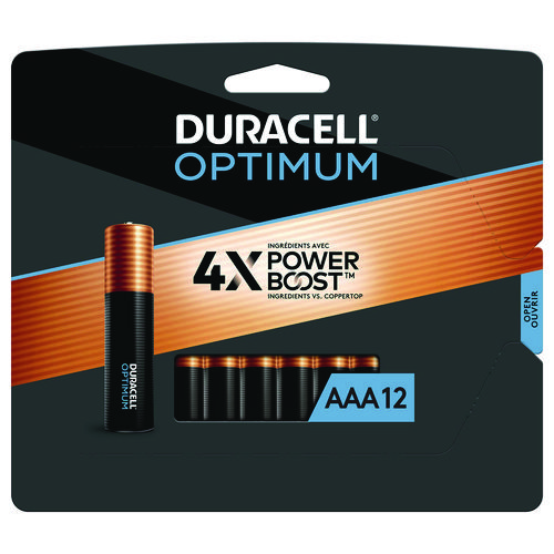 Optimum Alkaline AAA Batteries, 12/Pack