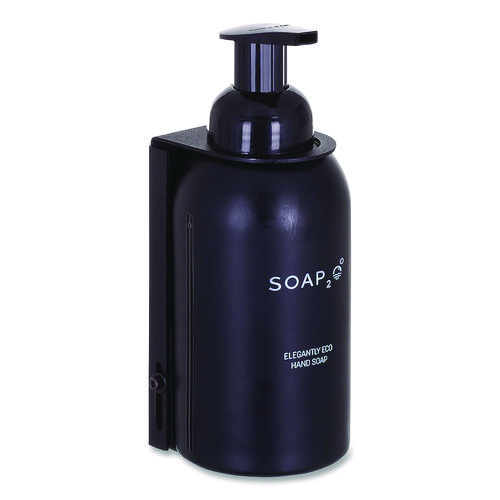 Elegantly Eco Glass Bottle for Foaming Hand Soap, Black