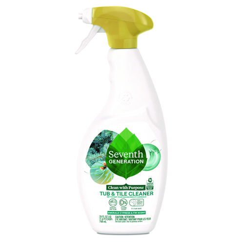 Tub and Tile Cleaner, Emerald Cypress and Fir Scent, 26 oz Spray Bottle, 8/Carton