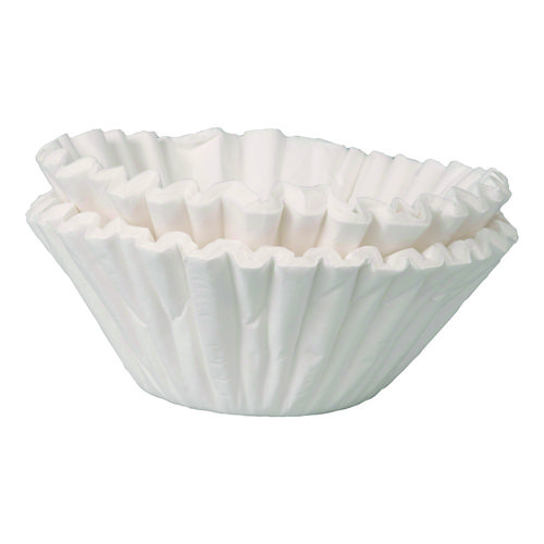 Flat Bottom Coffee Filters, 12 Cup Size, 250/Pack