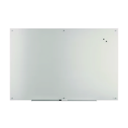 Magnetic Tempered Glass Dry Erase Board, 72" x 48", White Surface