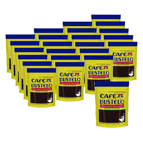 Cafe Bustelo Instant Coffee, Espresso, 3.5 oz Packet, 24/Carton