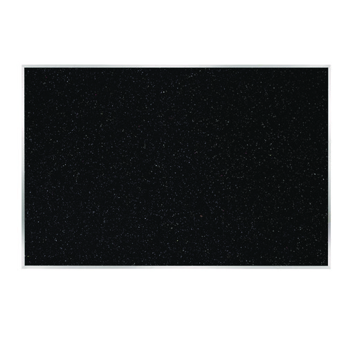 Recycled Bulletin Board, 87.91 x 48.5, Confetti Surface, Satin Aluminum Frame