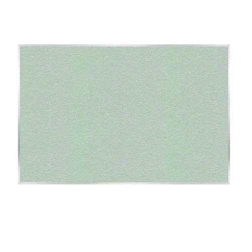 Vinyl Bulletin Board with Aluminum Frame, 87.91" x 48.5", Silver Surface, Satin Aluminum Frame