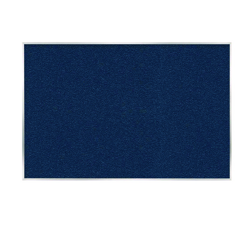 Vinyl Bulletin Board with Aluminum Frame, 87.91" x 48.5", Navy Surface, Satin Aluminum Frame