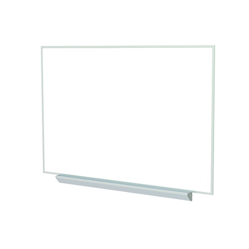 M1 Porcelain Magnetic Whiteboard with Box Tray, 87.91 x 51.25, White Surface, Satin Aluminum Frame