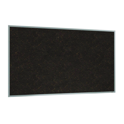 Natural Cork Bulletin Board with Aluminum Frame, 87.91" x 48.5", Chocolate Surface, Satin Aluminum Frame