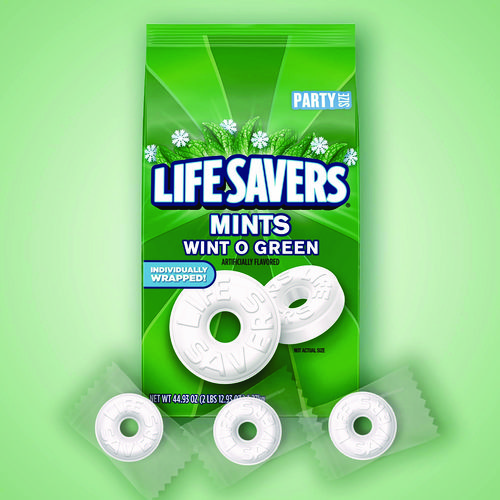 Hard Candy Mints, Party Size, Wint-O-Green, Individually Wrapped, 44.93 oz Bag