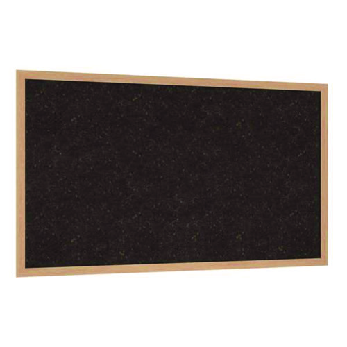 Natural Cork Bulletin Board with Wood Frame, 87.94" x 48.5", Chocolate Surface, Natural Oak Frame