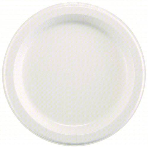 Heavy-Weight Paper Plates, 10" dia, White, 125/Pack, 4 Packs/Carton