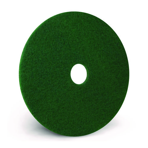 Scrubbing Pads, 13", Green, 5/Carton