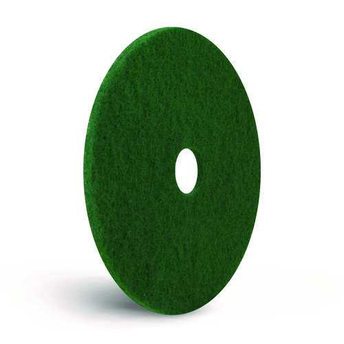 Scrubbing Pads, 13", Green, 5/Carton