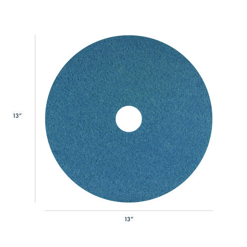 Blue Cleaner Pad, 13", Blue, 5/Carton