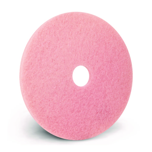 Remover Burnishing Pads, 20", Pink, 5/Carton