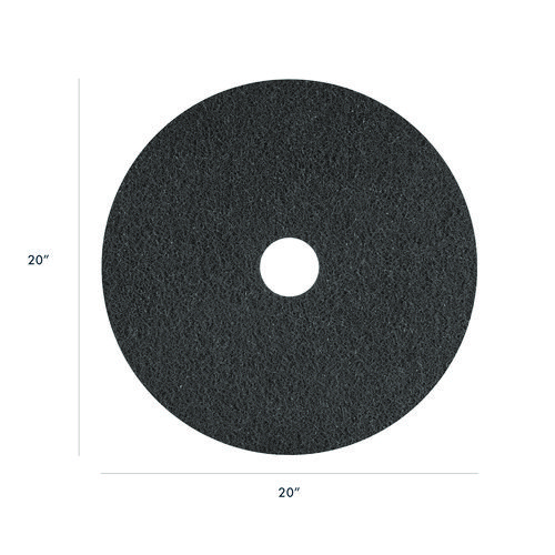 Titan Stripping Pad, 20" Diameter, Gray, 5/Carton