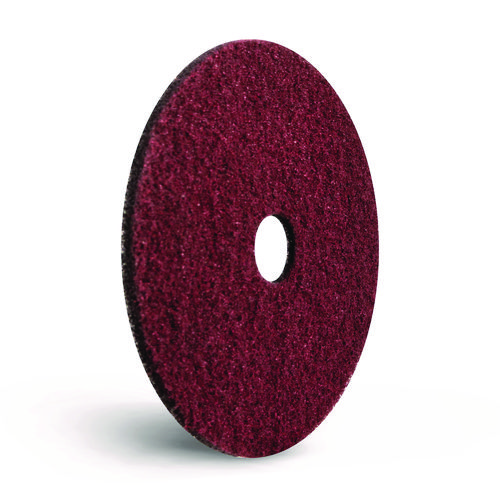 Black Diamond 400 Heavy-Duty Cleaning Pad, 20" Diameter, 400 Grit, Black/Red, 2/Carton