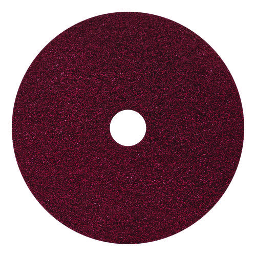 Black Diamond 400 Heavy-Duty Cleaning Pad, 20" Diameter, 400 Grit, Black/Red, 2/Carton