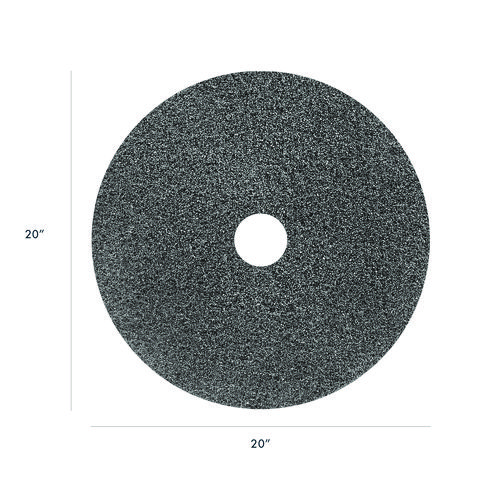 Black Diamond 800 Deep Cleaning Pad, 20" Diameter, 800 Grit, Black/Gray, 2/Carton