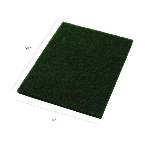 Scrubbing Pads, 14 x 28, Green, 5/Carton